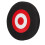Archery Moving Target EVA Round Practice Target 25cm Black Red with 2 Papers 7