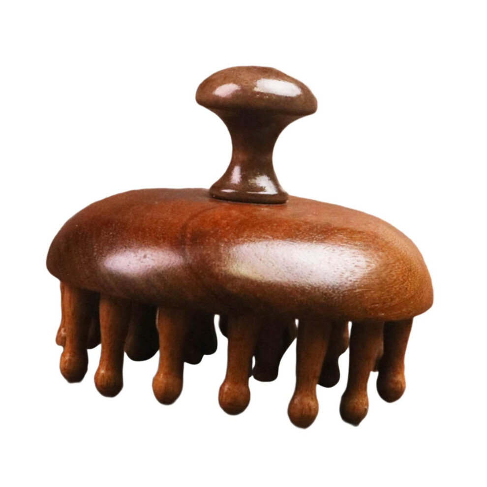 Unisex Wooden Massage Comb For Gentle Scalp Massage, Tangle Detangling Hair Brush, 28 Tooth Round
