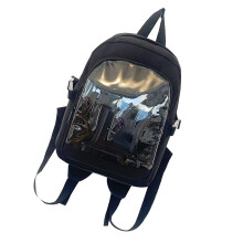 Women School Girl Student Small Backpack Japanese-Black