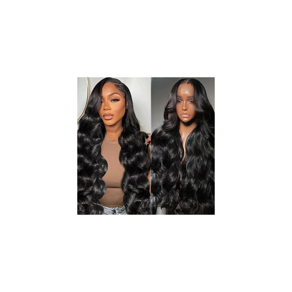 32 Inch Body Wave Lace Front Wigs Human Hair for Women 13x4 HD Lace Frontal Pre Plucked 220% Density Glueless