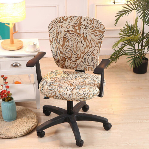 (style 4) Computer Office Chair Universal Washable Rotating Chair Slipcovers -JA
