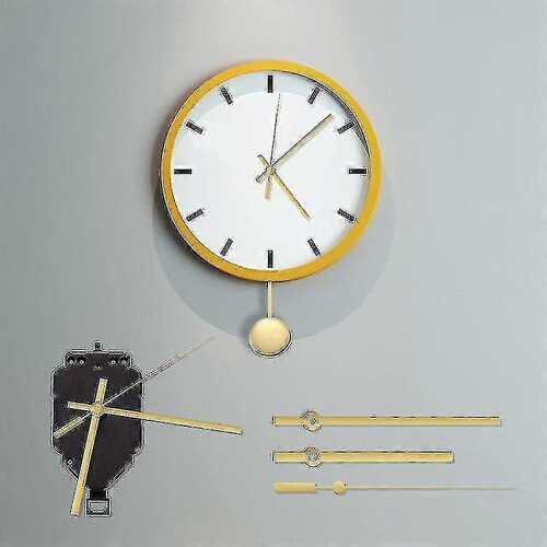 Wall Silent Pendulum Quartz Clock Movement, Pendulum Clock Mechanism Parts Motor Replacement Diy Re -GT 1