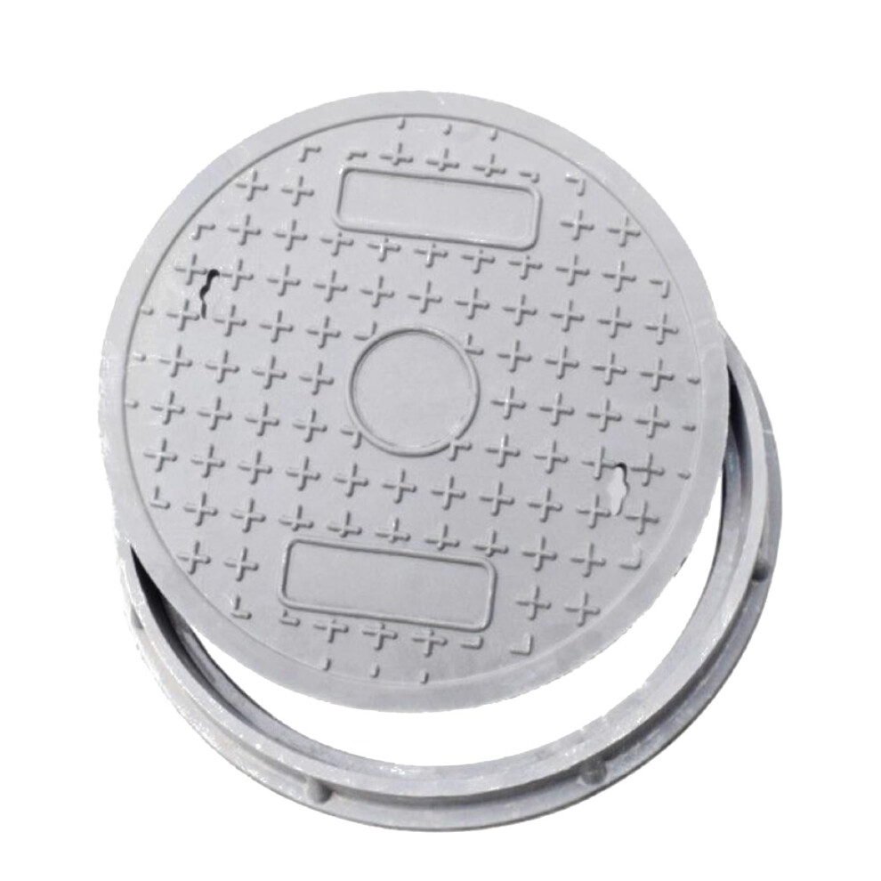Fiberglass Sewer Manhole Cover With Weatherresistant Septic Tank Lid, Antislip, 23.6In Round 9044945239676
