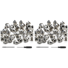 200 kusů hrotů a cvočků 9,5 mm na oblečení, kovové nýty, kožené punkové doplňky, šroubovací zadní díl