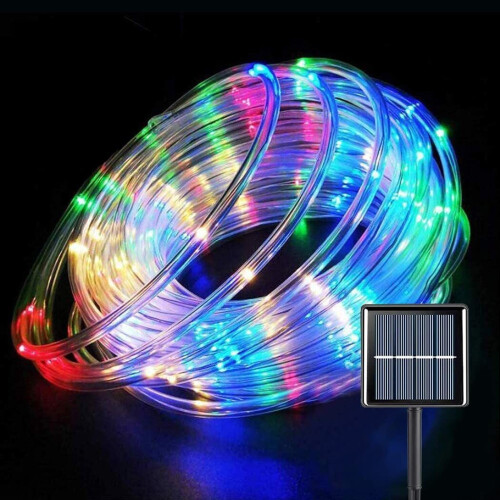 33Ft100LED Ηλιακά Φώτα Σχοινιού Εξωτερικού Χώρου, Αδιάβροχα Φώτα Σε Κορδόνι 8