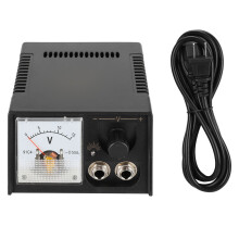 Kit de fonte de alimentação para tatuagem com pedal em aço inoxidável, cabo flexível com clipe e múltiplas aberturas para dissipação de calor.