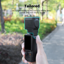 SUSUchens silikonbeskyttelsesetui til Osmo Pocket3 ripebestandig støtsikker presis passform gimbal-tilbehørslinsedeksel svart