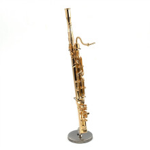 Mini Bassoon Model 15cm Golden Copper Miniature Musical Instrument Figurine for Room Decoration