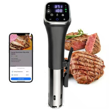 Sous Vide Cooker 1100W With LED Touch Screen Temperature and Time Readout Ultra Quiet Fast Heating Easy To Store For Meat Eggs Vegetables