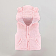 SDJMa Toddler Baby Boys Girls Fleece Sherpa Hooded Vest Fuzzy Sleeveless Jacket Fall Stand Collar Outerwear with Pockets
