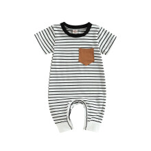 Hirigin Baby Boy Jumpsuit Newborn Summer Clothes 3 6 12 18 Months Short Sleeve Striped Romper Playsuit Bodysuit