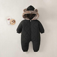 (100 3year) KLFLGD0-3 years old winter baby outdoor clothing fur lining warm toddler girl boy jumpsuit cartoon plus velvet baby jumpsuit