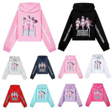 (160cm, White) Girls KPOP Demon Hunters Hoodie Kids HUNTRX Hoody Sweatshirt Pullover Jumper Top D