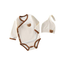 (66cm for 1 to 2M, B) Baby Jumpsuit Clothing Cotton Boys Girls Bear Printed Bodysuit Baby Pajamas for Four Season 3-6-9-12M 73CM for 2 to 3M
