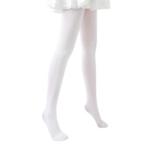 (L, White) Kids Dance Leggings 80D Velvet Snagging Proof Design White Ballet Tights Reinforced Toe Heel Soft Breathable Pantyhose  White XL