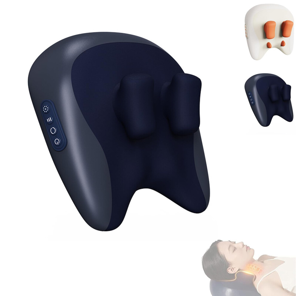 Blue Neck Shoulder Massager With Shiatsu, Precise Heat Therapy, Adjustable Modes, Deep Tissue Relief,