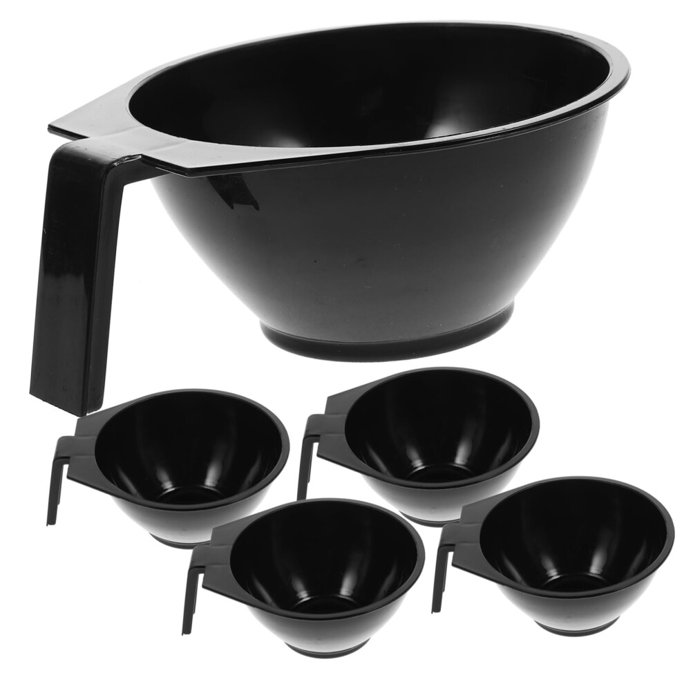5pcs Professional Hair Dye Mixing Bowl Set with Ergonomic Comfort Grip for Salon and Home