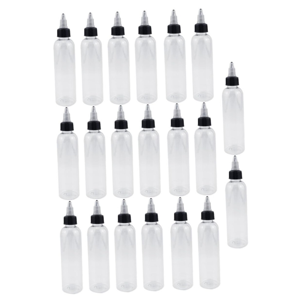 120ml Refillable Hair Dye Applicator Bottle Set 20pcs with Precise Flow Control and Easy Squeeze