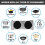 Double Hot Plate, CUSIMAX 2400W Electric Hob Ceramic Hot Plate, 2