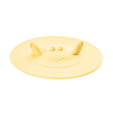 Silicone Cup Lid Cover for Coffee and Tea Mugs, Leakproof Seal, Camping Use, Light Yellow
