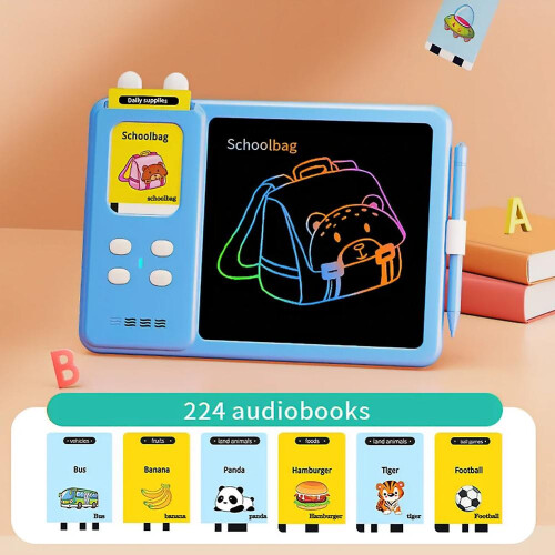 Plug-In Type LCD Graffitis Tablet Set Enlightenment Children's Educational Toy Board 2 in 1 Learning Cards 1