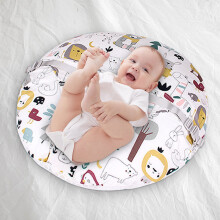 Qwtwty Stillkissen aus Memory-Schaum, weiches, doppelseitiges Kissen mit abnehmbarem Bezug, geeignet zum Liegen und Füttern des Babys