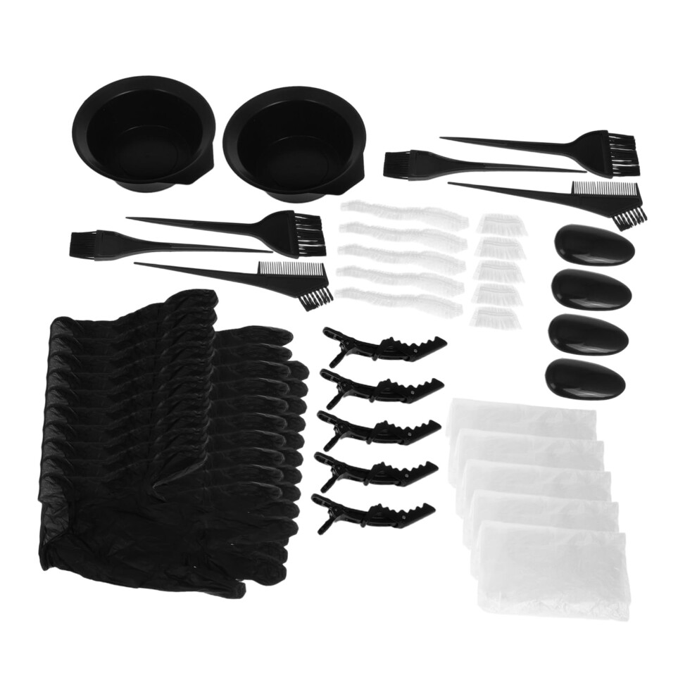 Hair Dyeing Kit with Ergonomic Brush Grip, Mess Mixing Bowl and Reusable Coloring Tools