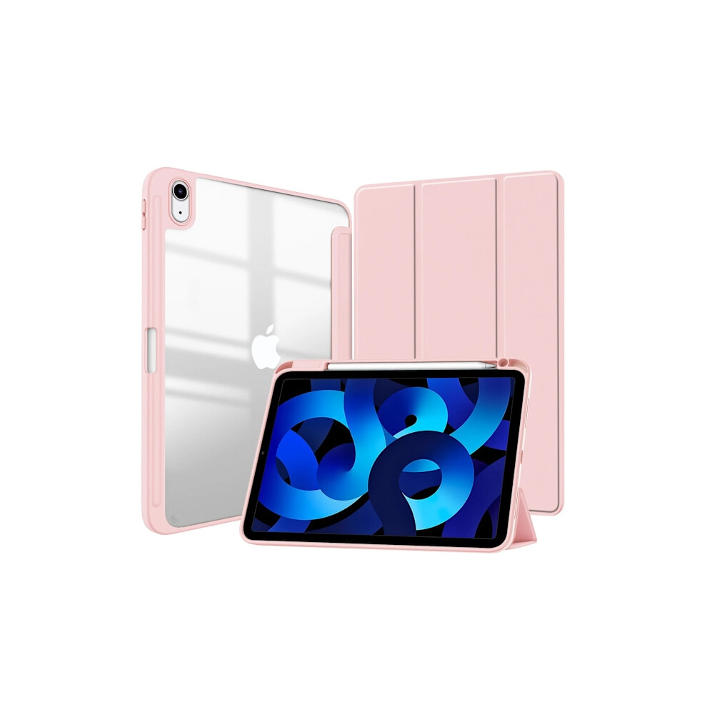 Smart Pu Case Compatible With Ipad Air 4Th/5Th, Ipad 10Th 10.9, Ipad Pro 11 2021, 7Th-9Th 9.7, 10.2, 10.5 - Transparent Cover Pink 9173940142657
