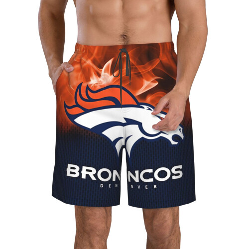Ανδρικό casual παντελόνι θαλάσσης Towel_Denver_Broncos με κοντό μανίκι και λογότυπο ομάδας