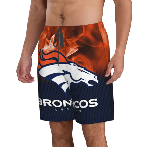 Ανδρικό casual παντελόνι θαλάσσης Towel_Denver_Broncos με κοντό μανίκι και λογότυπο ομάδας 1