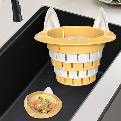 Kitchen Sink Drain Strainer with Handle - Cartoon Shape, Foldable, Rotatable, Large Capacity, Anti-clogging, Universal Sink Filter - Kitchen Gadgets 2