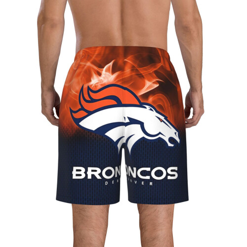 Ανδρικό casual παντελόνι θαλάσσης Towel_Denver_Broncos με κοντό μανίκι και λογότυπο ομάδας 2