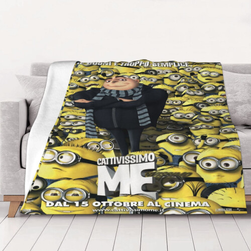 Κουβέρτα Fleece Despicable Me Minions, εξαιρετικά μαλακή και άνετη, για άνδρες, γυναίκες,