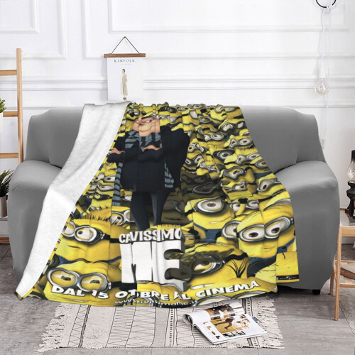 Κουβέρτα Fleece Despicable Me Minions, εξαιρετικά μαλακή και άνετη, για άνδρες, γυναίκες, 2