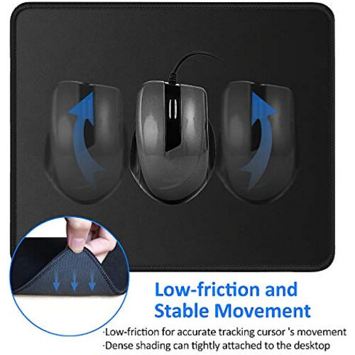 Πακέτο 3 Mouse Pads με ραμμένες άκρες, αντιολισθητική βάση από καουτσούκ, πλενόμενο 1