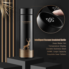 voss cup thermosflasche kaffee smart500ml intelligente flasche temperaturanzeige glass&bottle