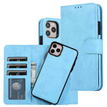 Kompatibel mit iPhone 11 – Praktische Brieftaschenhülle von Leman in Himmelblau