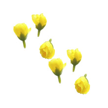 Boccioli di rosa artificiali gialli Xubond, compatibili con decorazioni per esterni/casa, vasi, decorazioni per matrimoni e feste.