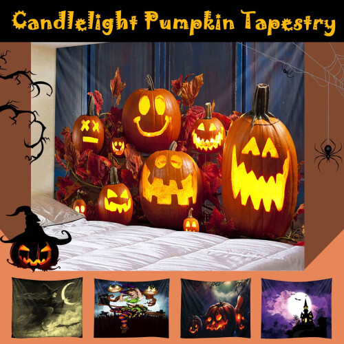 Jacenvly Νέα Διακόσμηση Μπάνιου 150X230Cm Ταπισερί για Halloween, Τοίχος, Υπνοδωμάτιο, Σαλόνι,