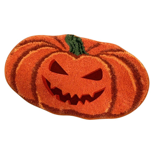 Χαλί Μπάνιου για Halloween Poaug Clearance - Πορτοκαλί χαλάκι μπάνιου κολοκύθας σε σχήμα