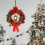 Enfeite de Natal Prettyui de 40 cm (15,7 polegadas) para pendurar na porta, com guirlanda natalina. 2