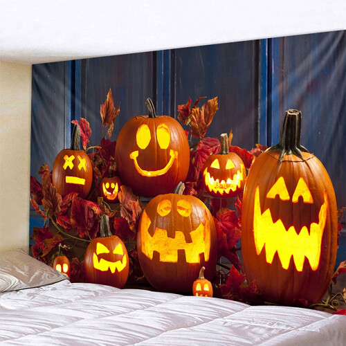 Jacenvly Νέα Διακόσμηση Μπάνιου 150X230Cm Ταπισερί για Halloween, Τοίχος, Υπνοδωμάτιο, Σαλόνι, 1
