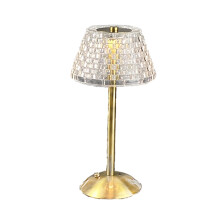 YOBOLK Kristall-Schreibtischlampe, LED-Nachtlampe für Schlafzimmer, Terrasse, Bar, Restaurant - Kompatibel mit transparenten Tischlampen