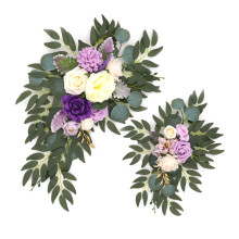 Kunstbloemen slinger, bloemenboog, bruiloftsdecoratie, wanddecoratie.