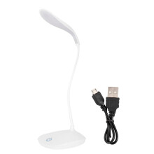Asztali lámpa, USB-s, hajlékony nyakú LED asztali lámpa, szabályozható fényerővel, érintőkapcsolós éjszakai olvasólámpa.