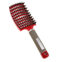 Vented Paddle Hair Brush for Blow Drying and Detangling with NonSlip Handle, Red