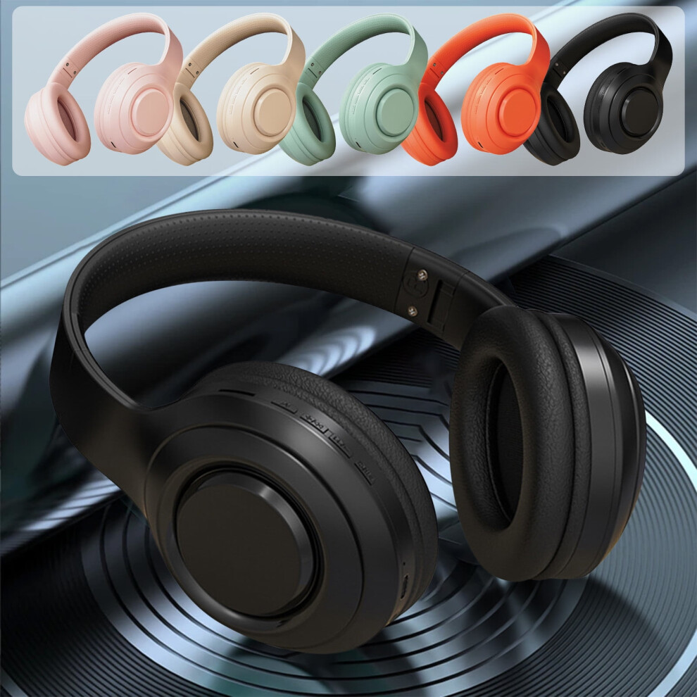 Bluetooth 5.0 Foldable Headphones With Subwoofer, Built-In Mic, Noise Cancellation, Over-Ear Soft Earmuffs, Wireless Stereo Headset 9482828445439