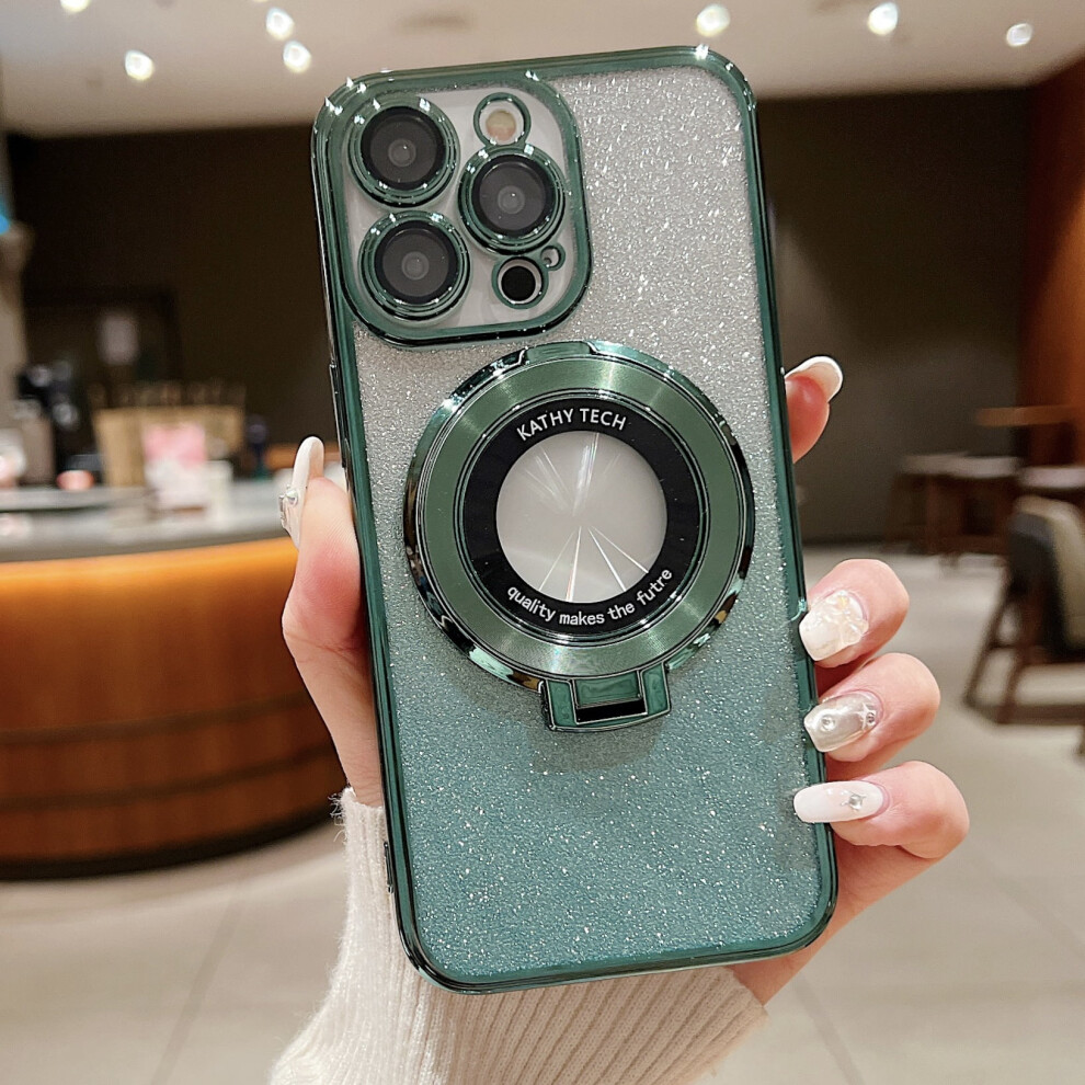 Compatible With Iphone 14 Case Magnetic Stand Glitter Case Camera Lens Protection Shockproof Drop Protective Cover 9482828445569