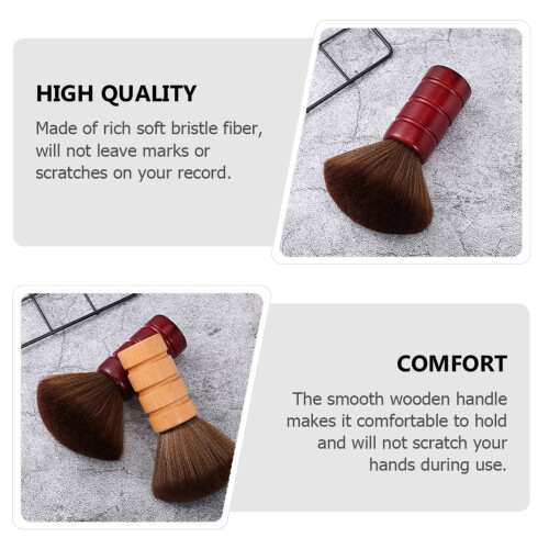 Record Brush Wooden Handle Multi-functional Anti-static Record Brush Supply 1