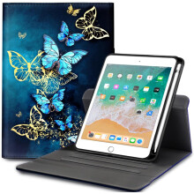 Étui rotatif compatible avec l'iPad 2021, 10,2 pouces, compatible avec les iPad 9e/8e/7e génération, porte-crayon, support à 360